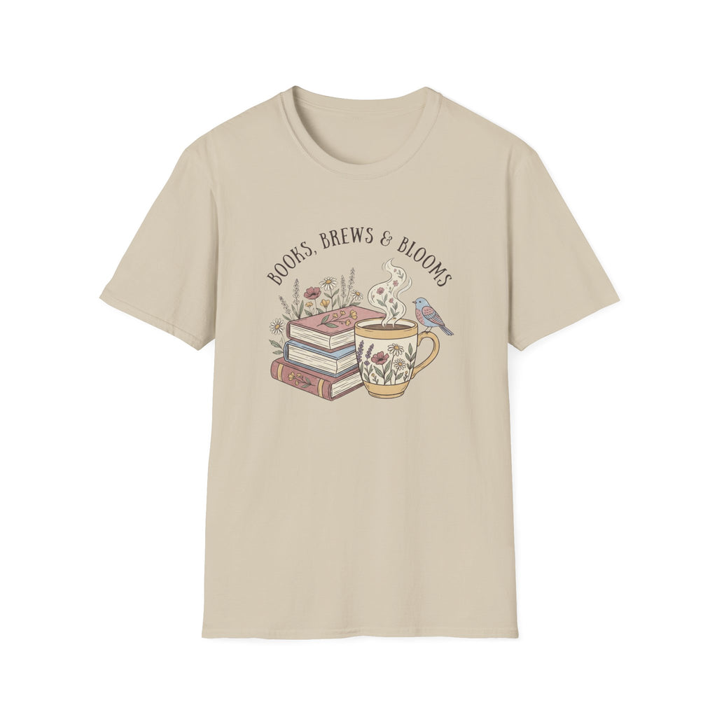 Books Brews And Blooms T-Shirt