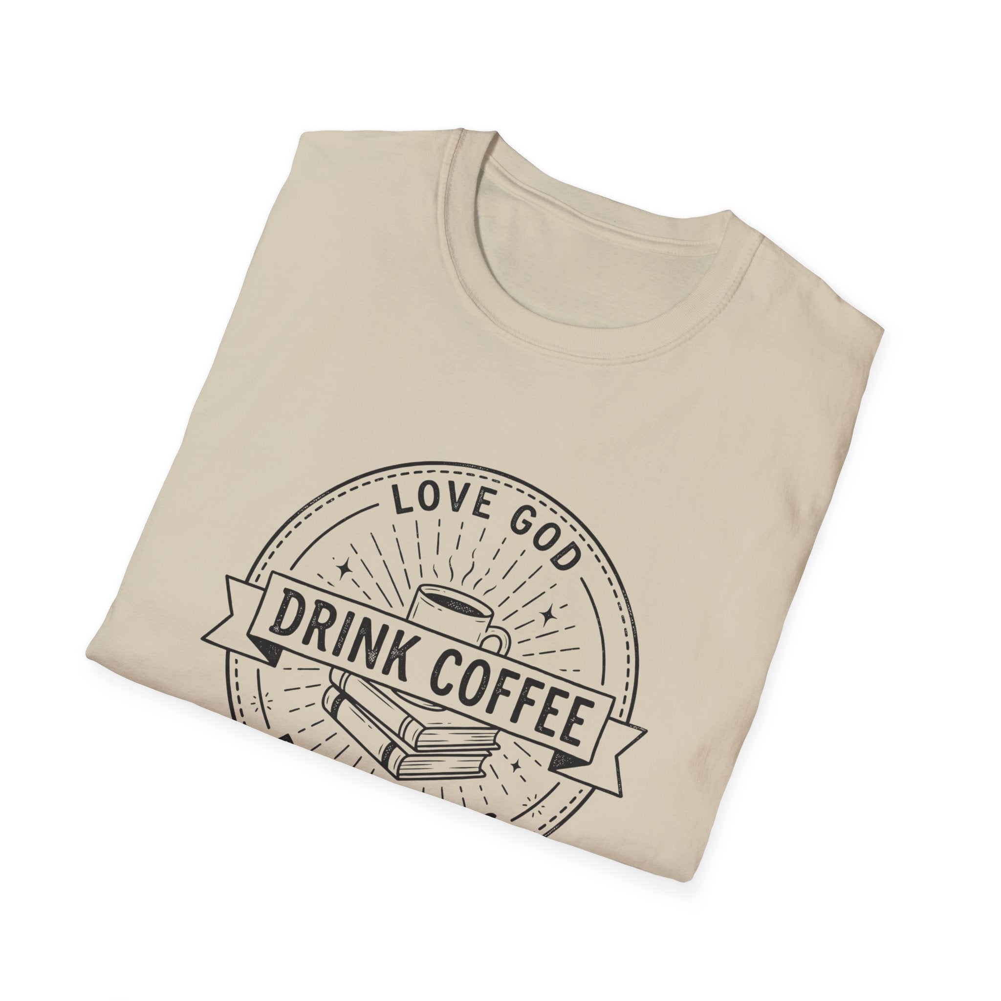 Love God Drink Cofeee Read Books T-Shirt