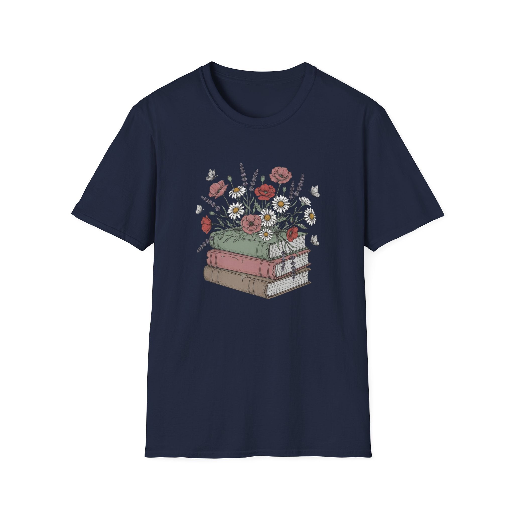 Floral Books T-Shirt