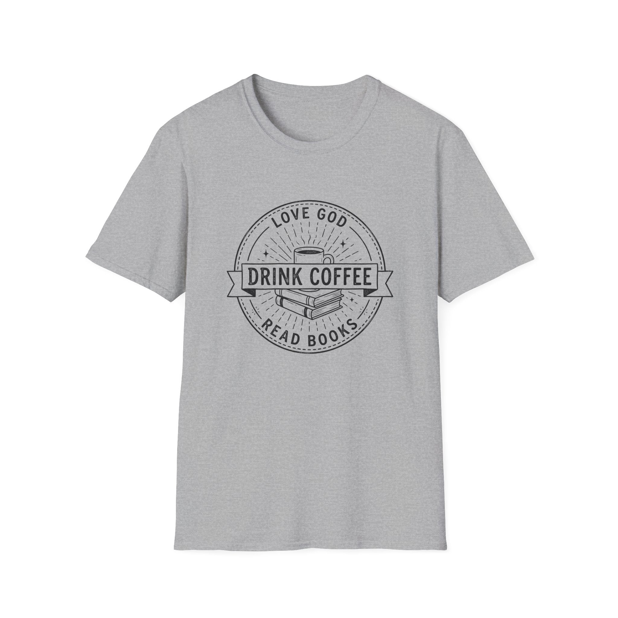 Love God Drink Cofeee Read Books T-Shirt