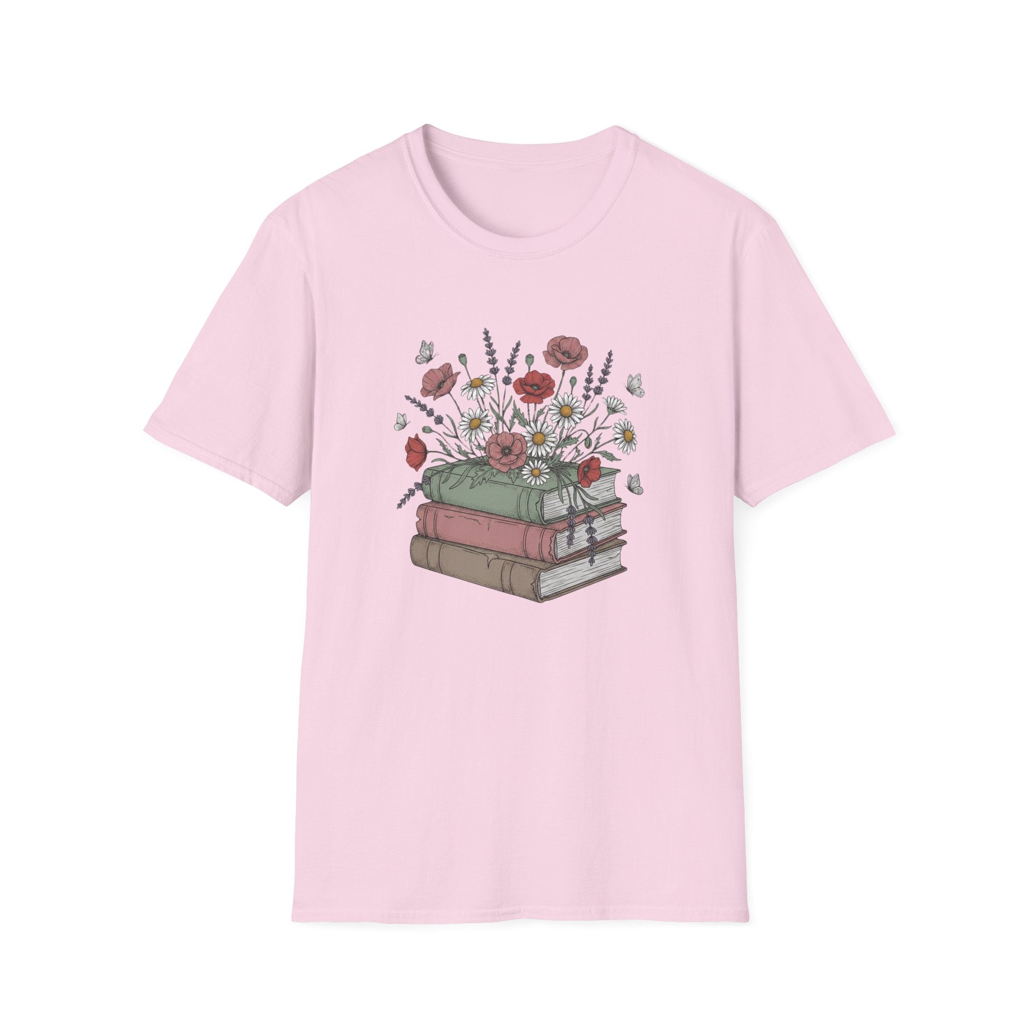 Floral Books T-Shirt