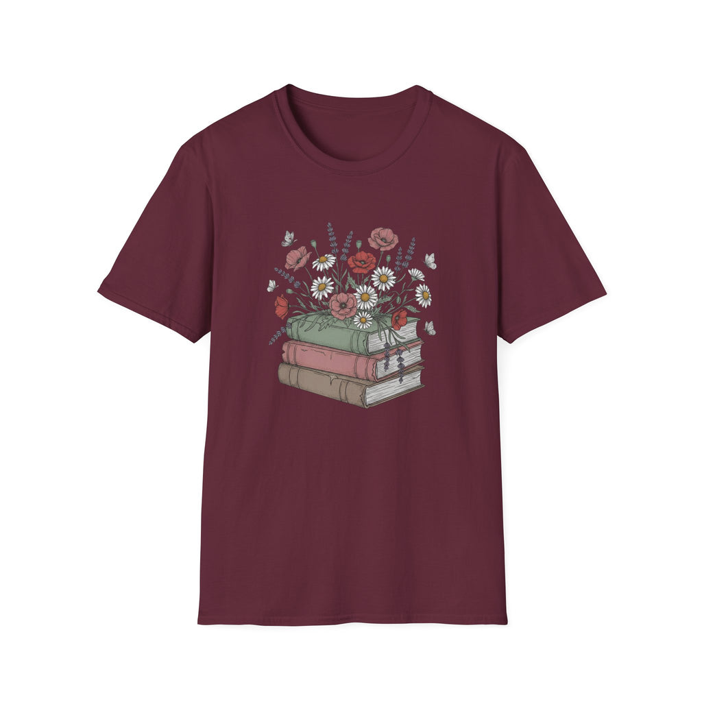 Floral Books T-Shirt