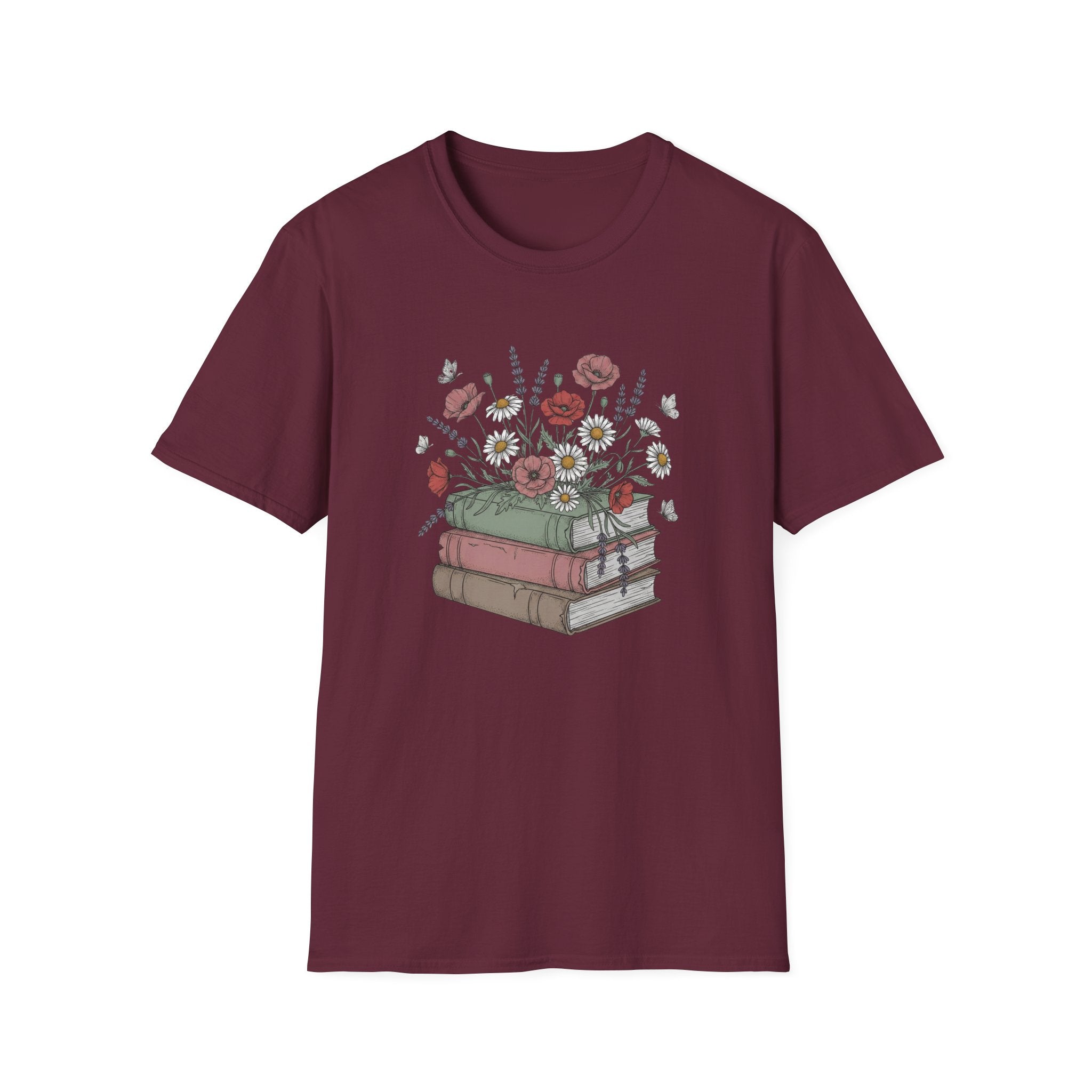 Floral Books T-Shirt