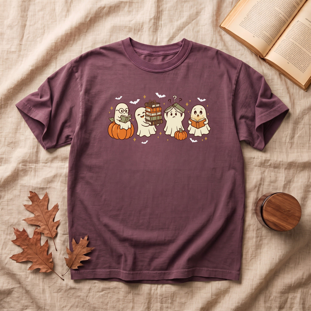 Copy of Cute Ghosts Reading T-Shirt