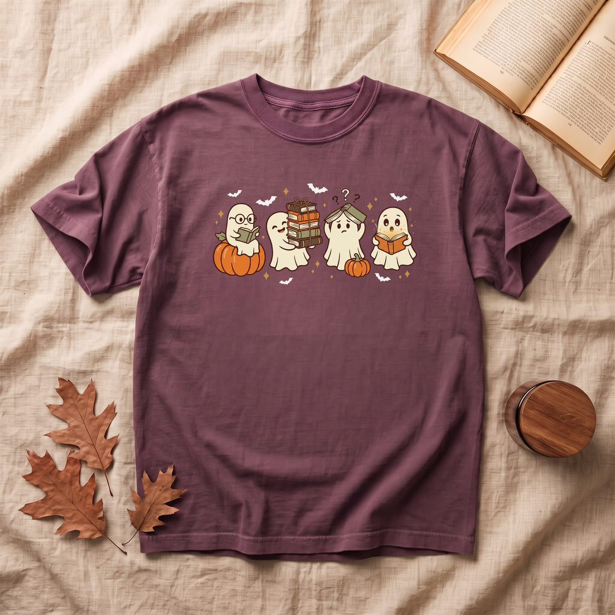 Copy of Cute Ghosts Reading T-Shirt
