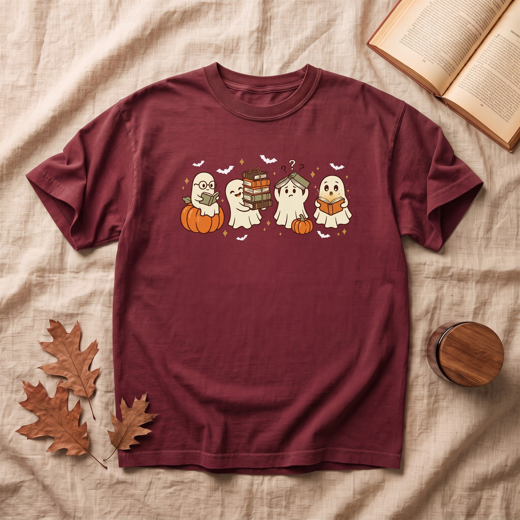 Copy of Cute Ghosts Reading T-Shirt