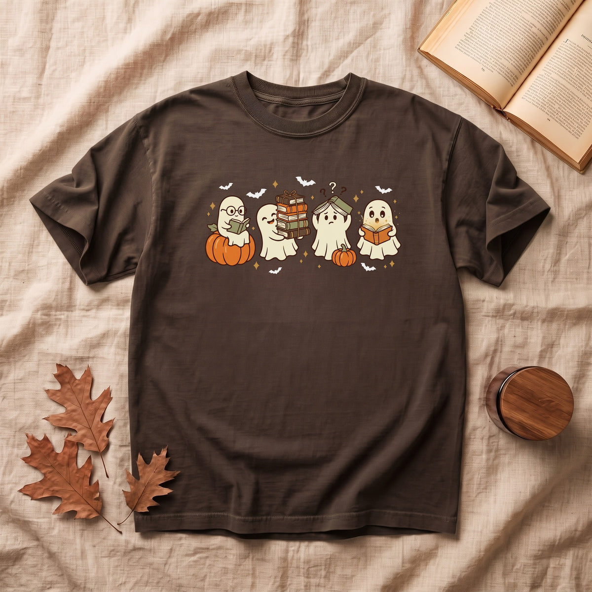 Copy of Cute Ghosts Reading T-Shirt