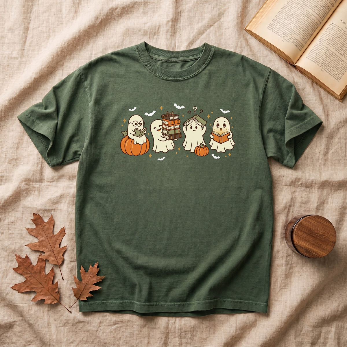 Copy of Cute Ghosts Reading T-Shirt