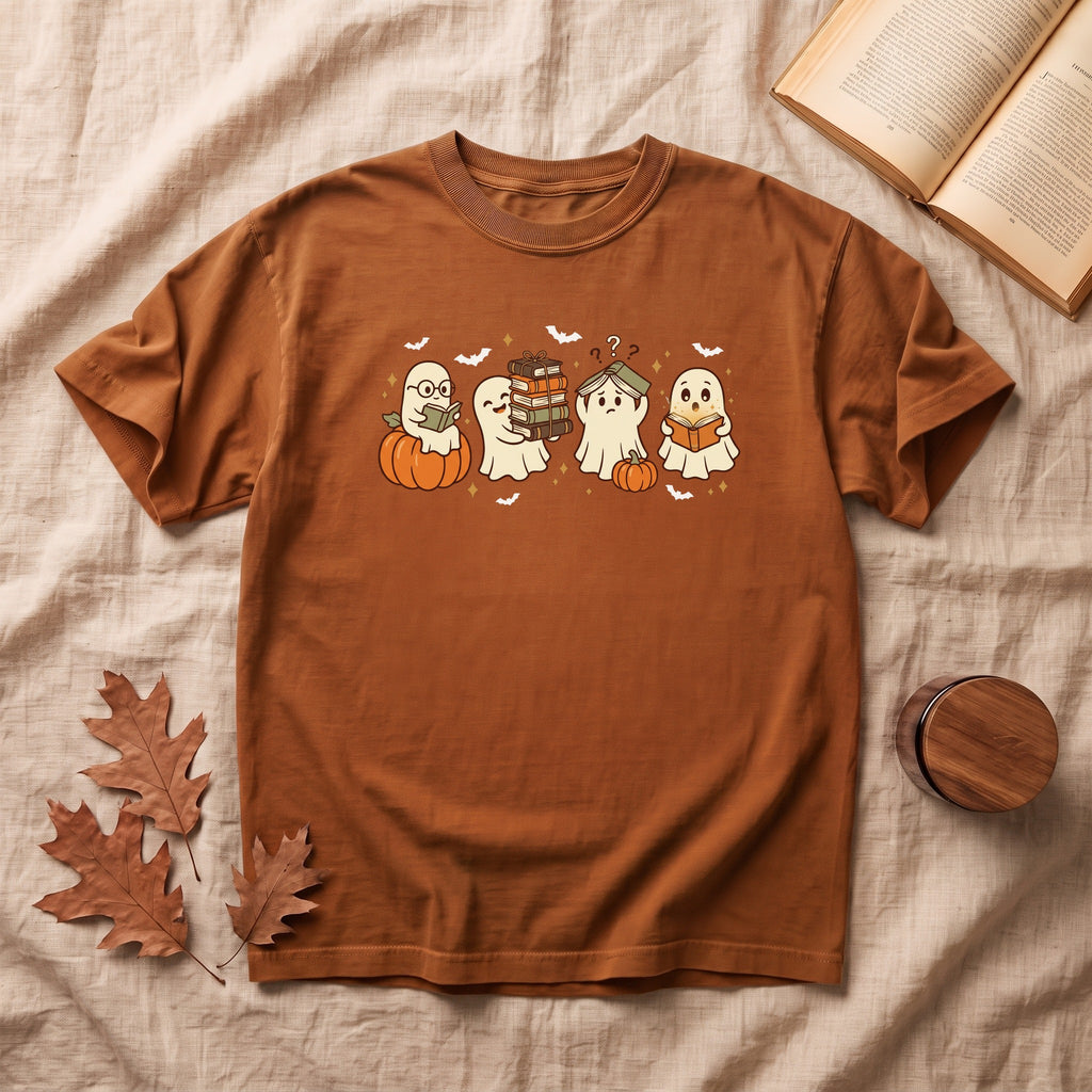 Copy of Cute Ghosts Reading T-Shirt