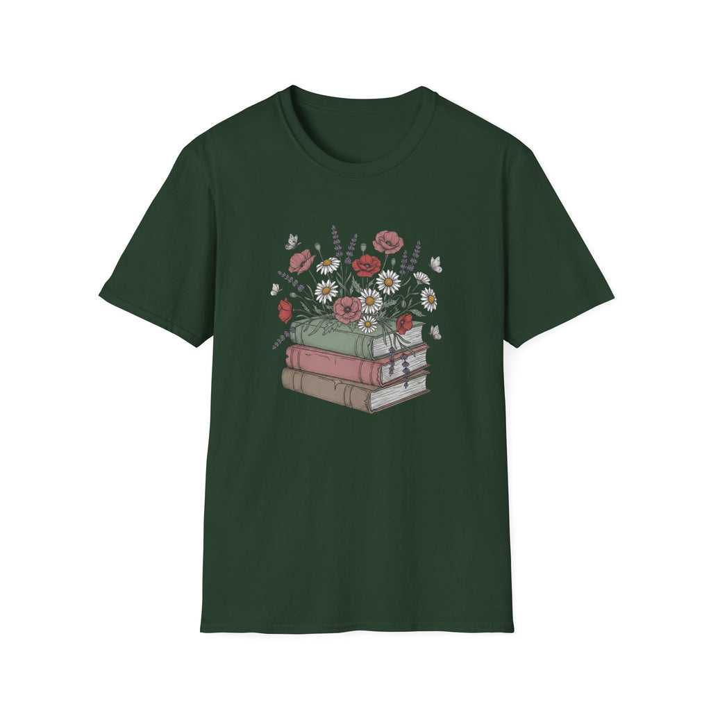 Floral Books T-Shirt
