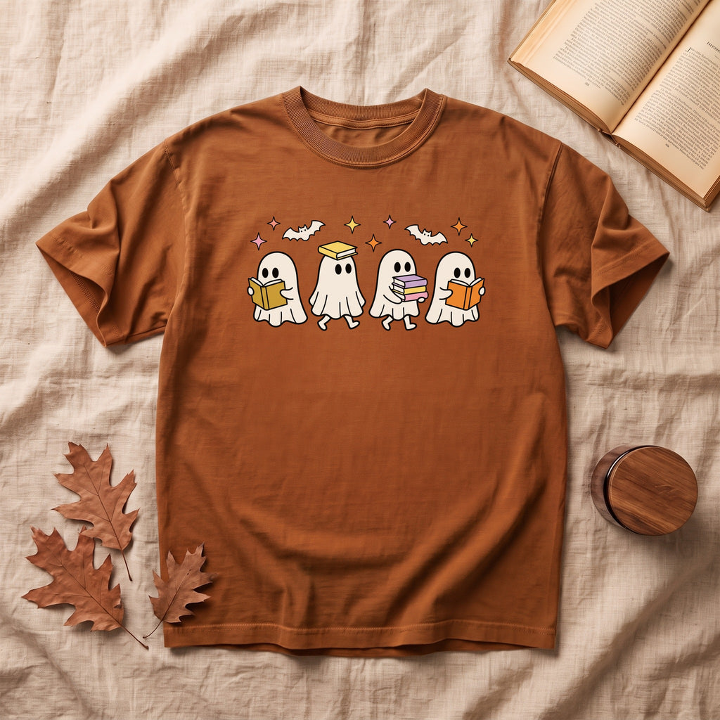 Copy of Cartoon Ghosts Reading T-Shirt