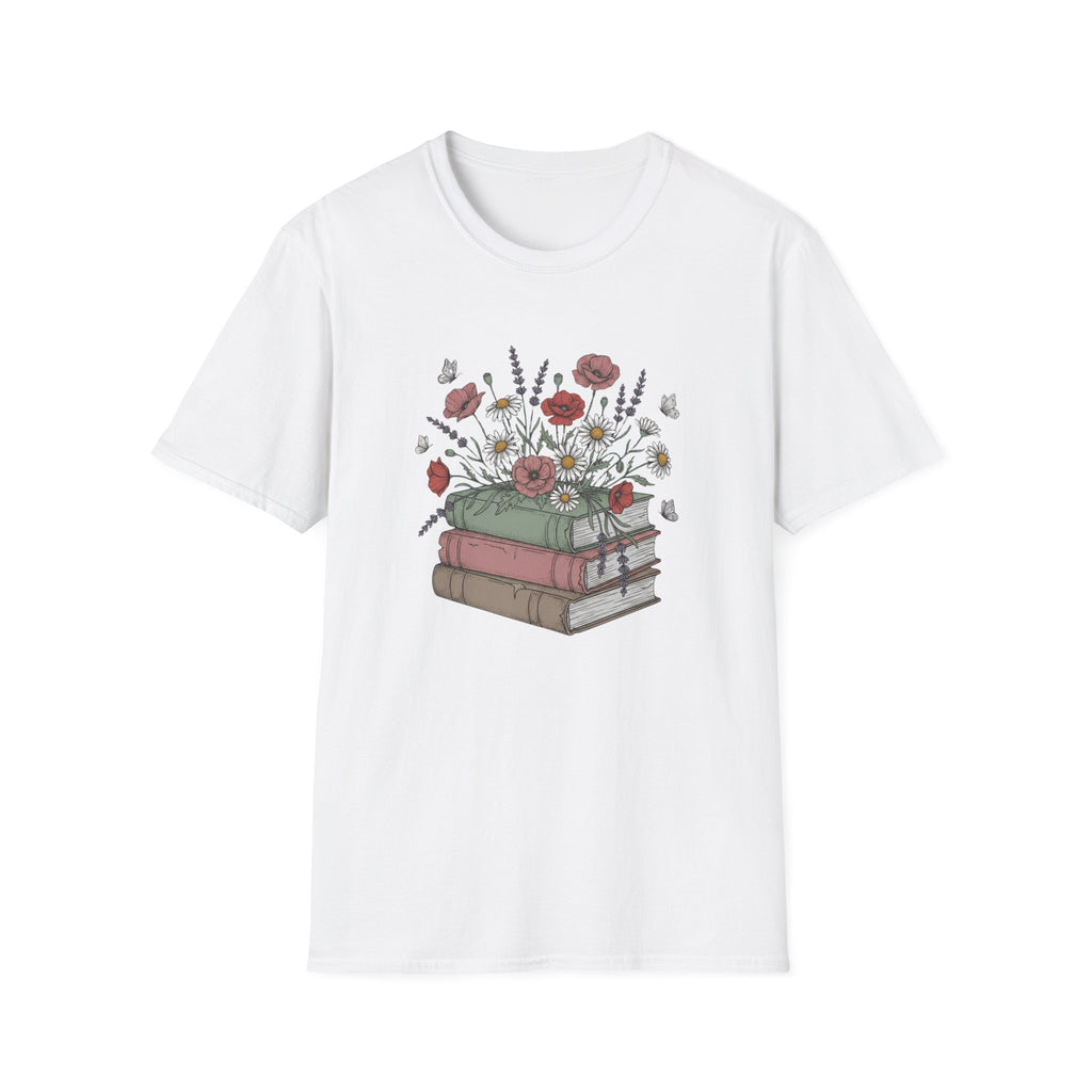 Floral Books T-Shirt