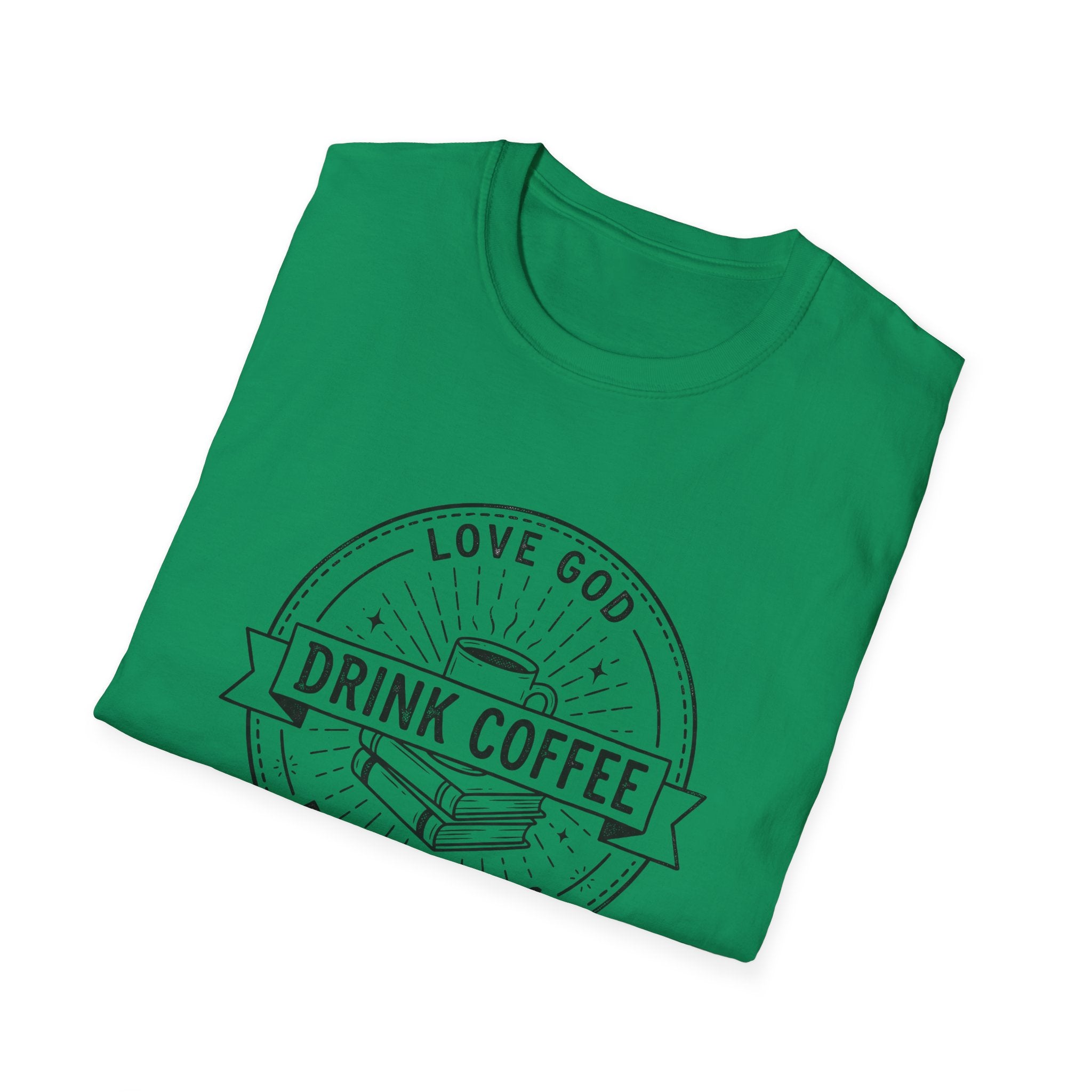 Love God Drink Cofeee Read Books T-Shirt