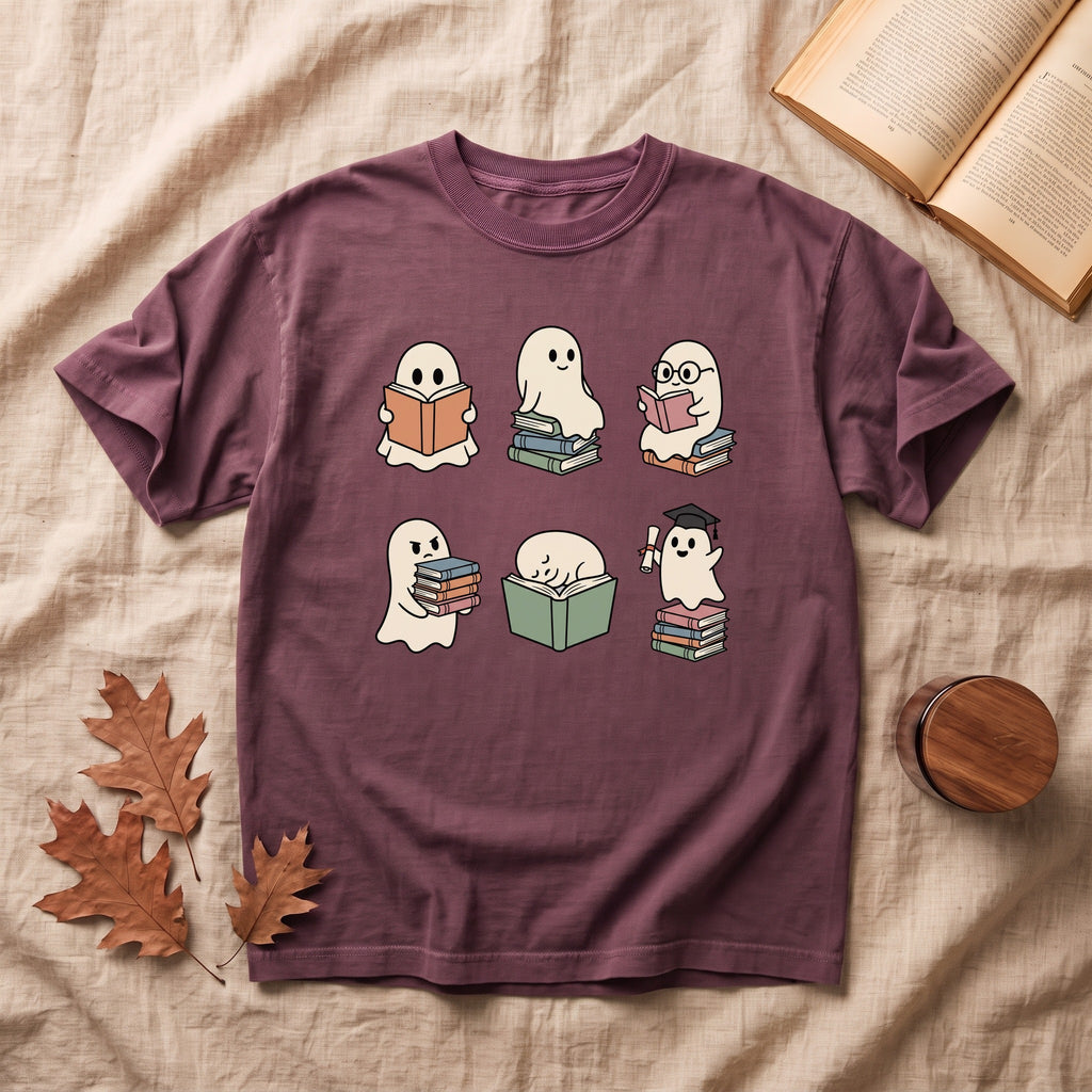 Copy of Cute Ghosts Reading T-Shirt