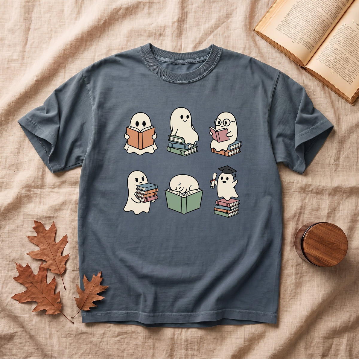 Copy of Cute Ghosts Reading T-Shirt