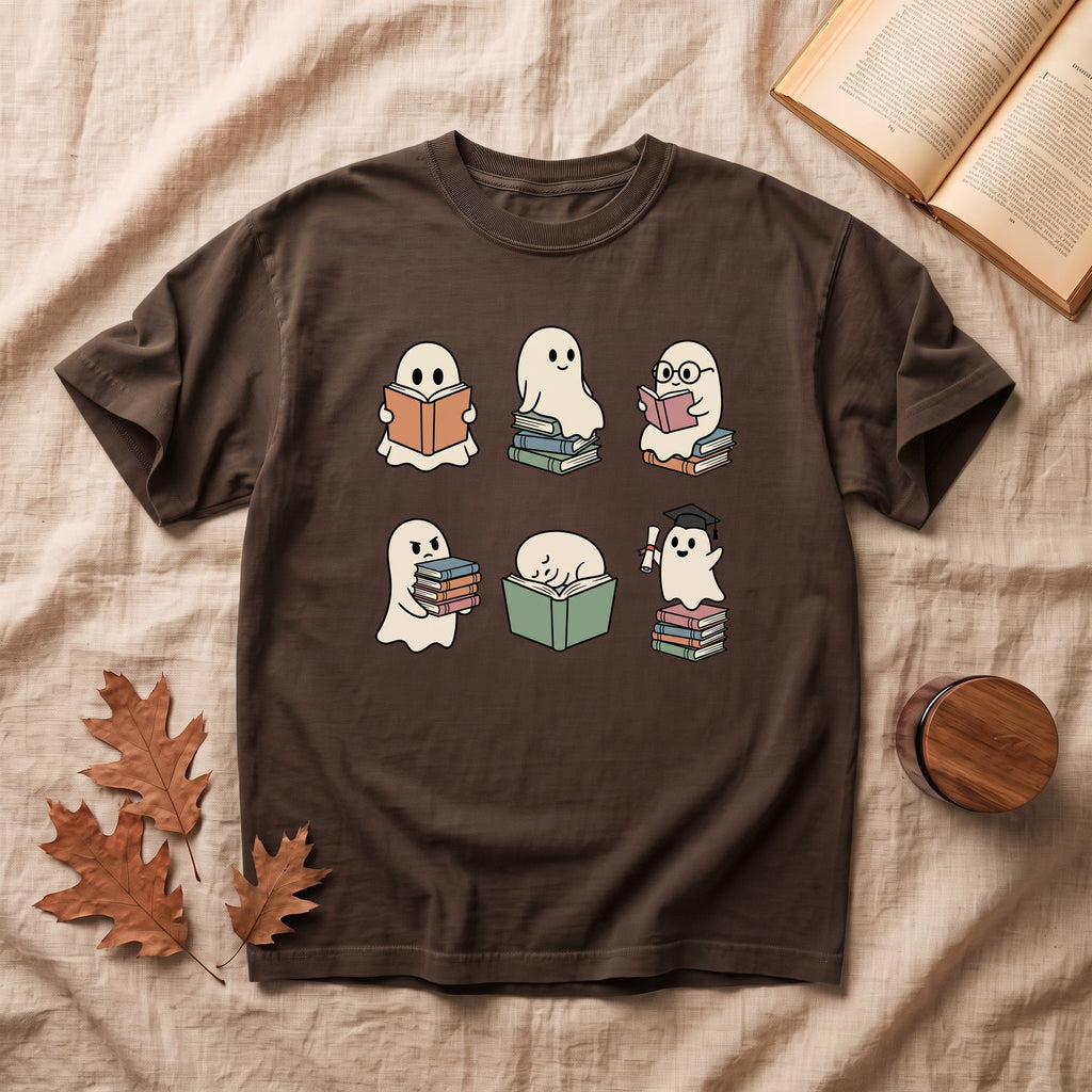Copy of Cute Ghosts Reading T-Shirt
