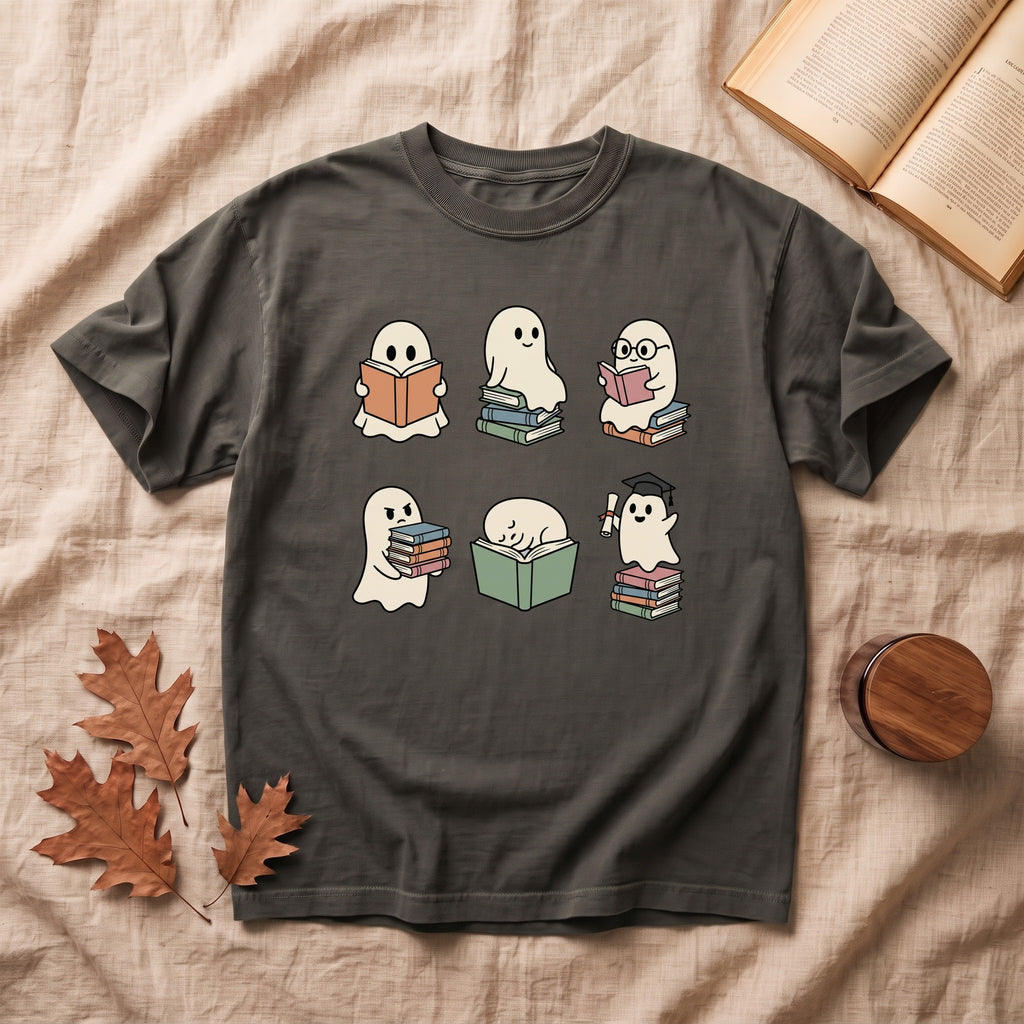 Copy of Cute Ghosts Reading T-Shirt
