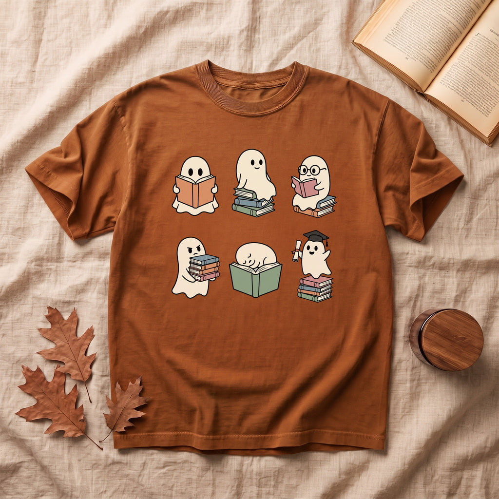 Copy of Cute Ghosts Reading T-Shirt