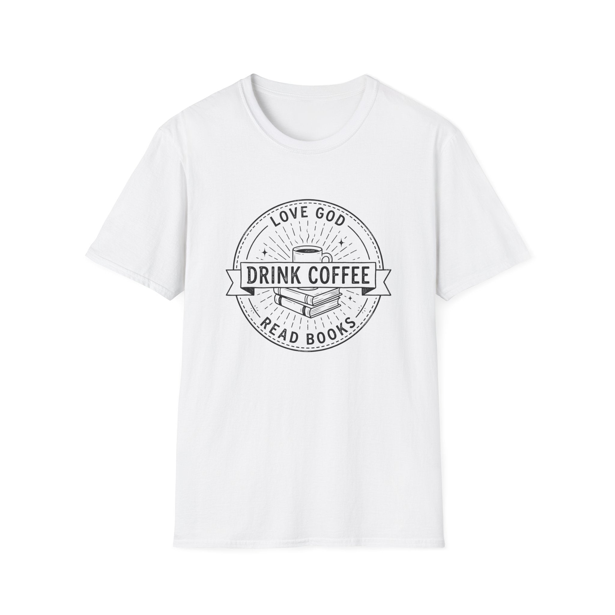 Love God Drink Cofeee Read Books T-Shirt