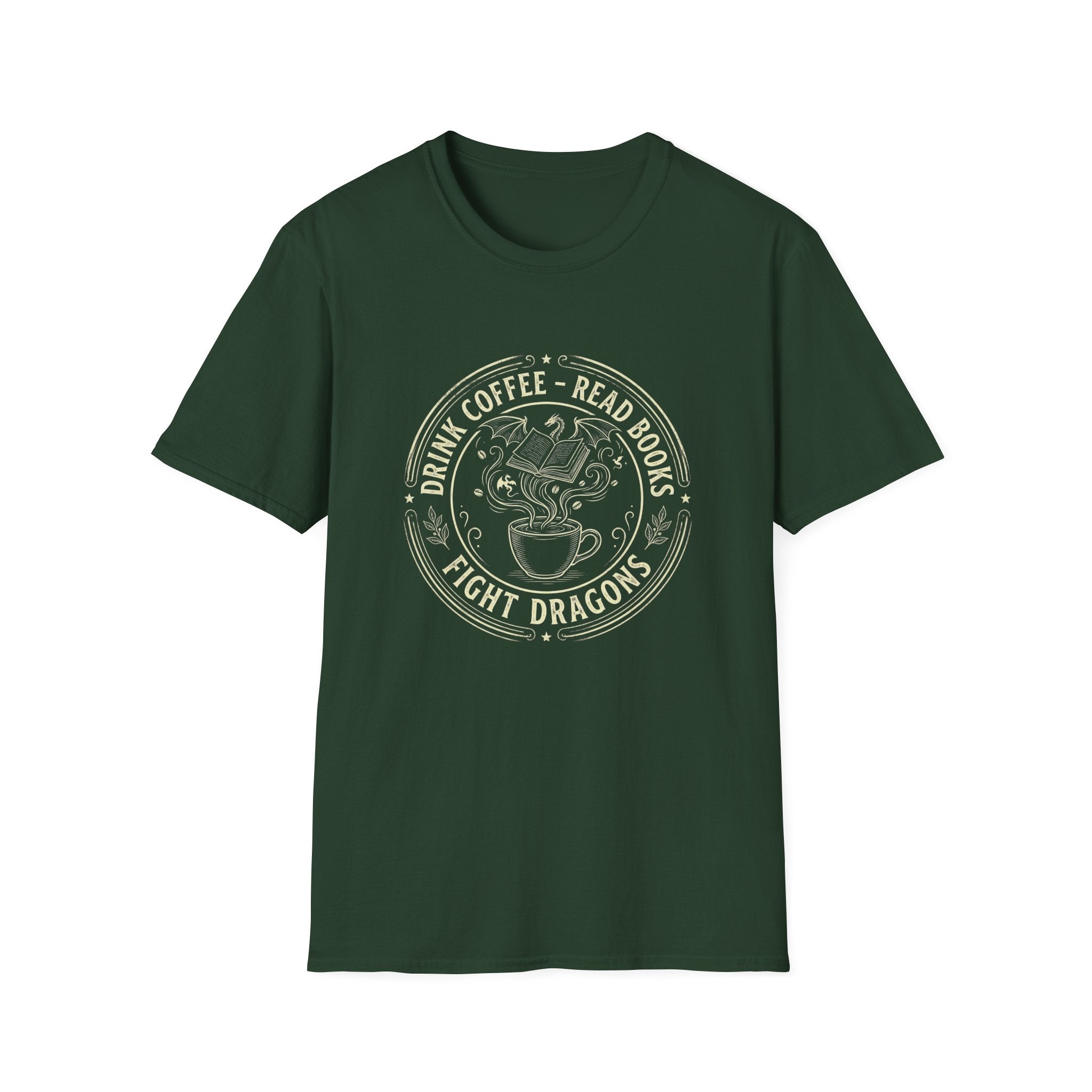 Drink Coffee Read Books Fight Dragons T-Shirt