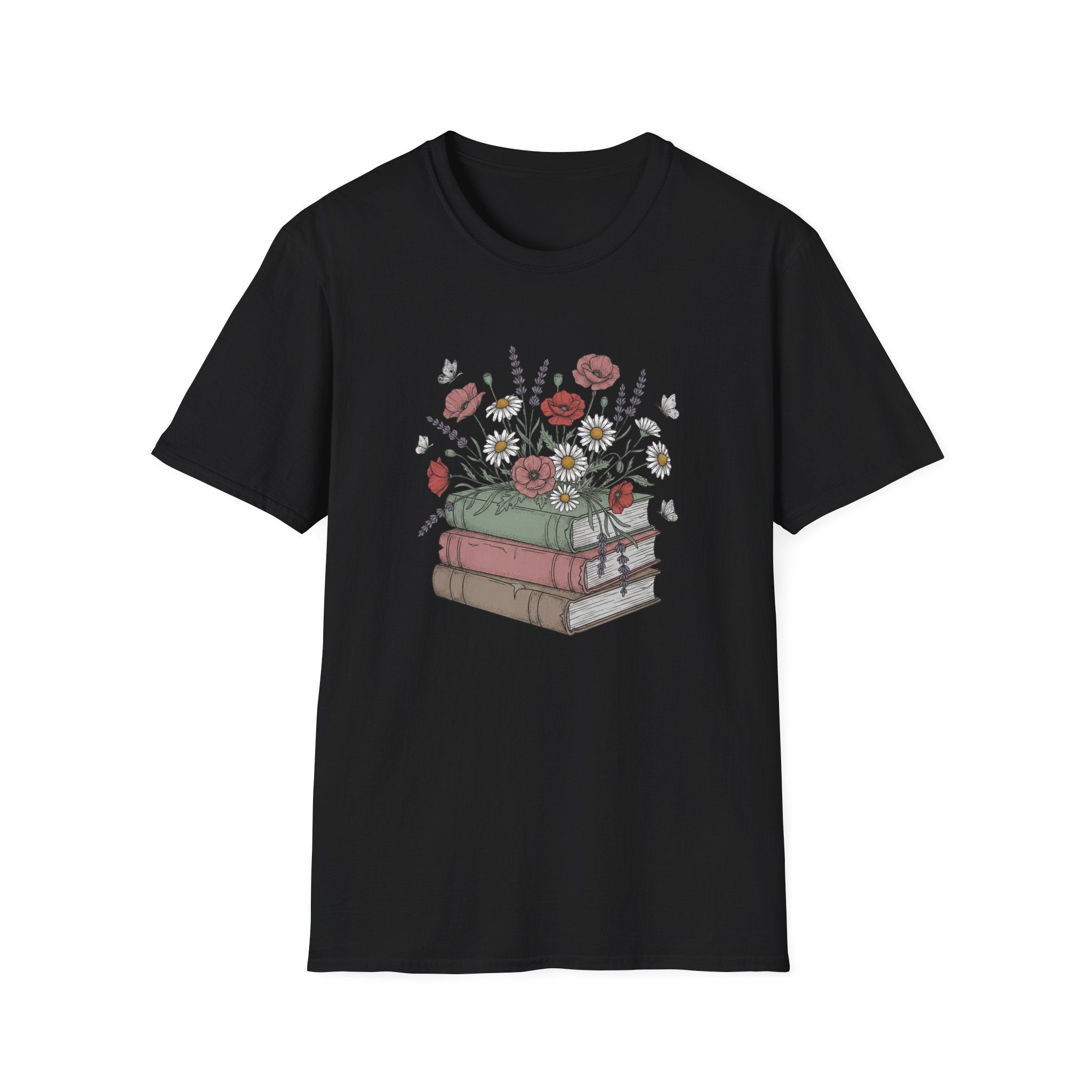 Floral Books T-Shirt