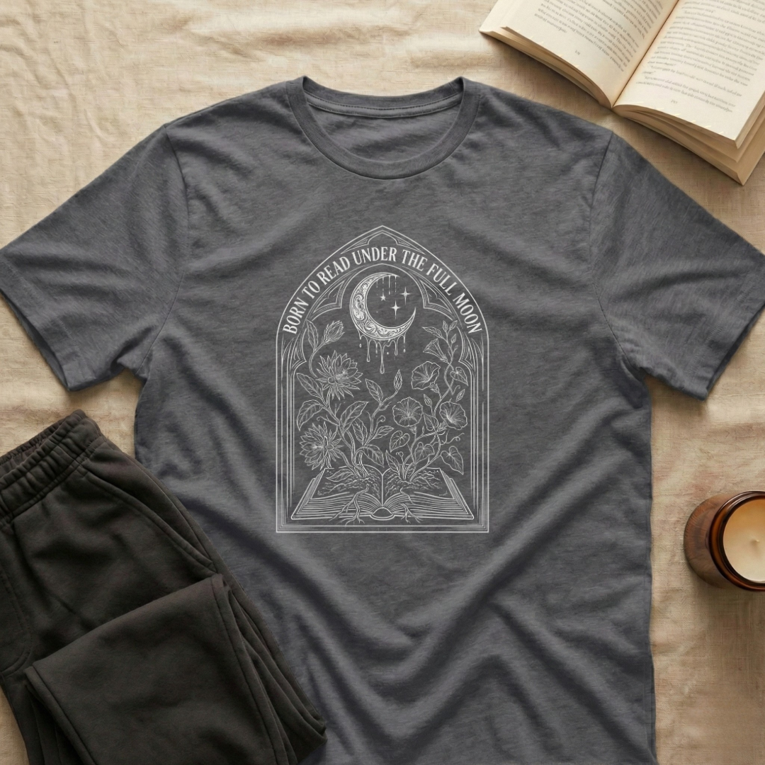 Born To Read Under The Full Moon T-Shirt