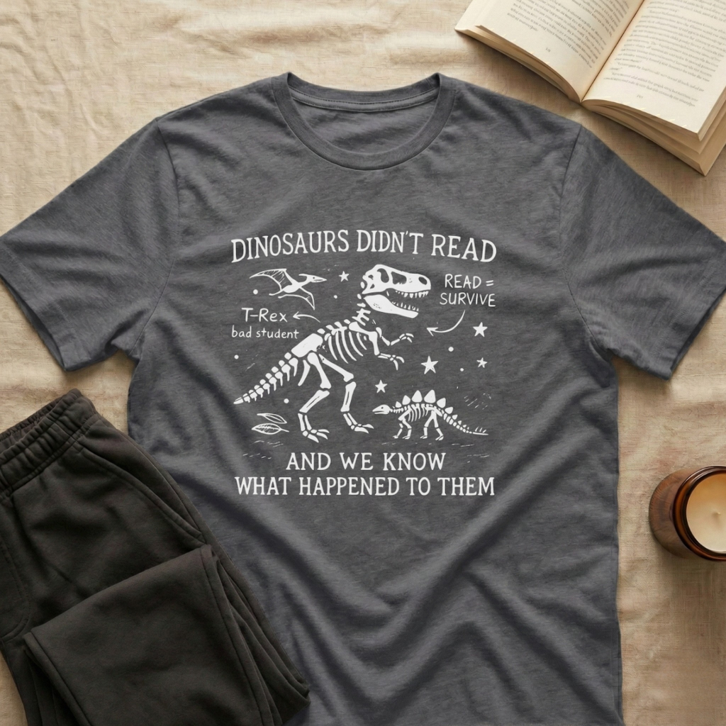 Dinosaurs Didn't Read T-Shirt
