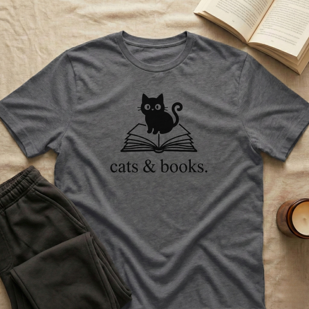 Cats And Books T-Shirt