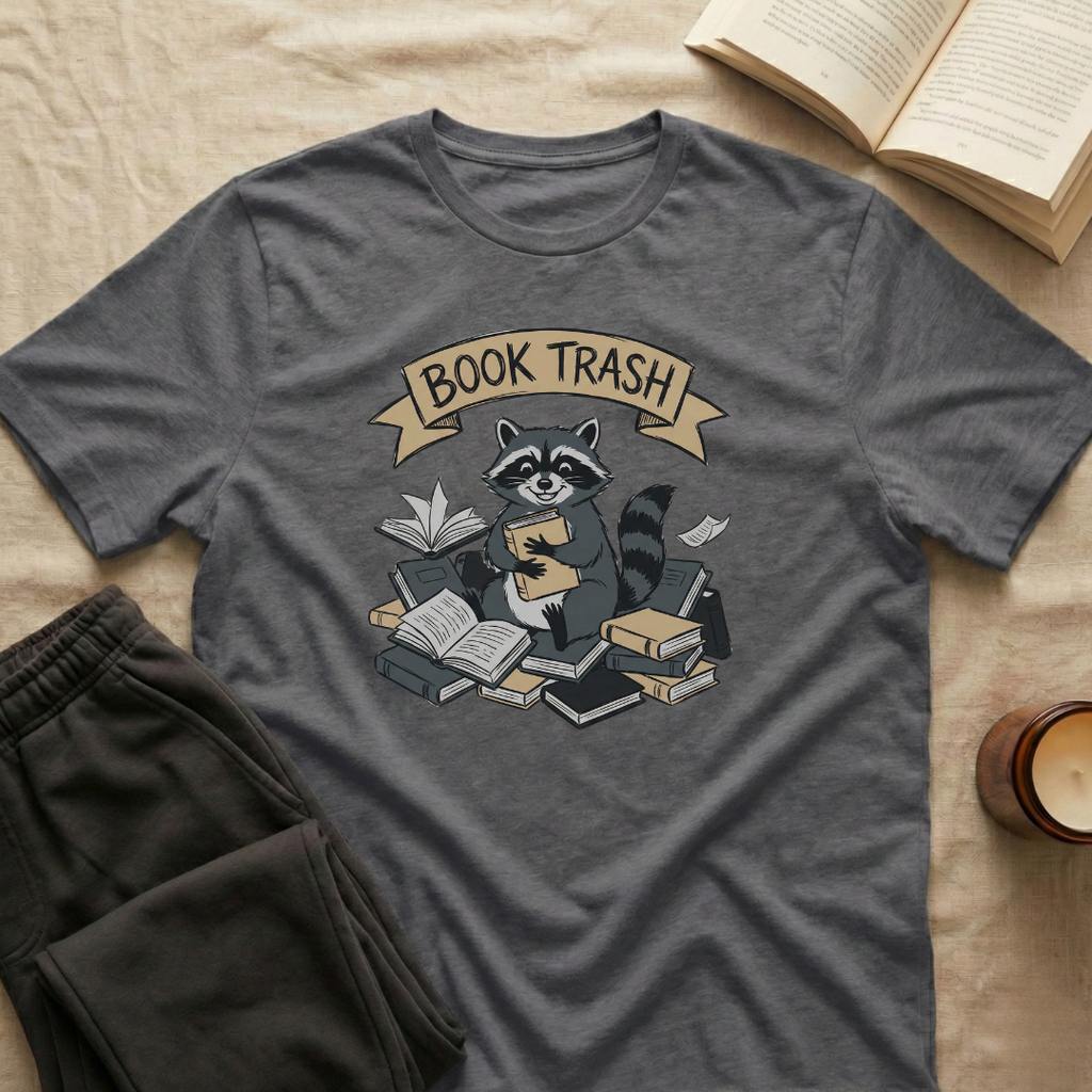 Book Trash Raccoon T-Shirt