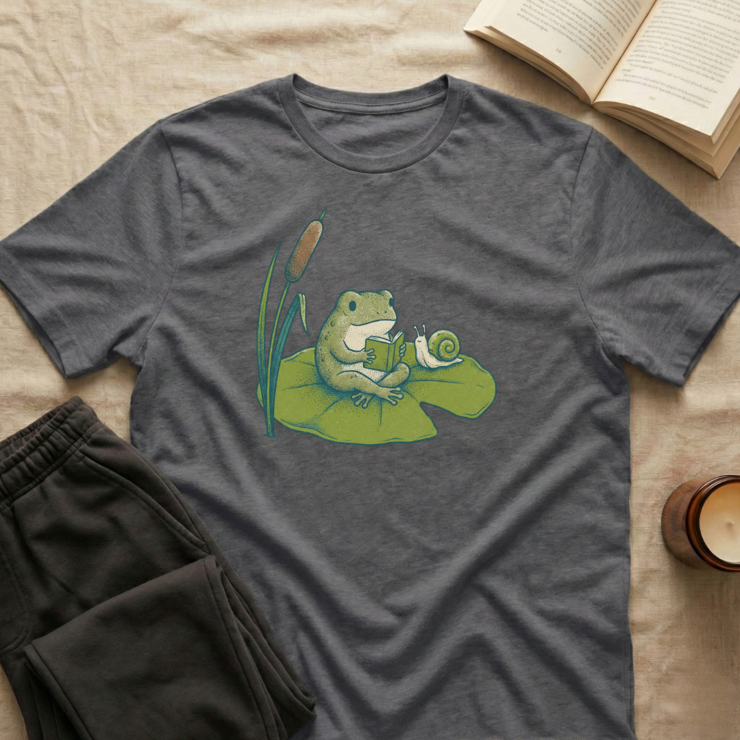 Frog Reading T-Shirt