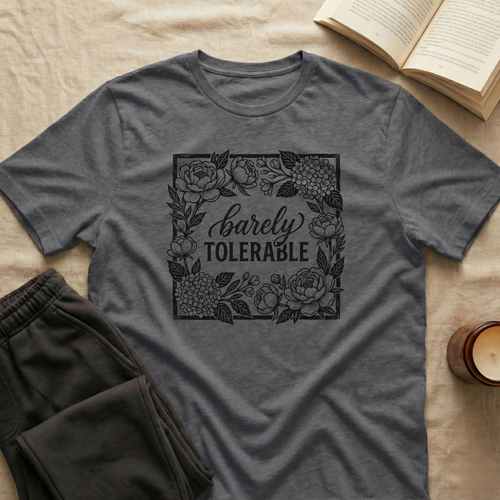 Barely Tolerable T-Shirt in Charcoal