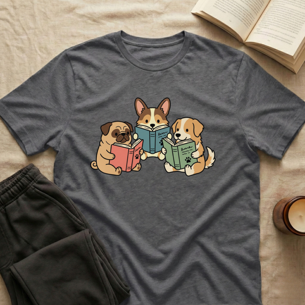Dogs Reading T-Shirt