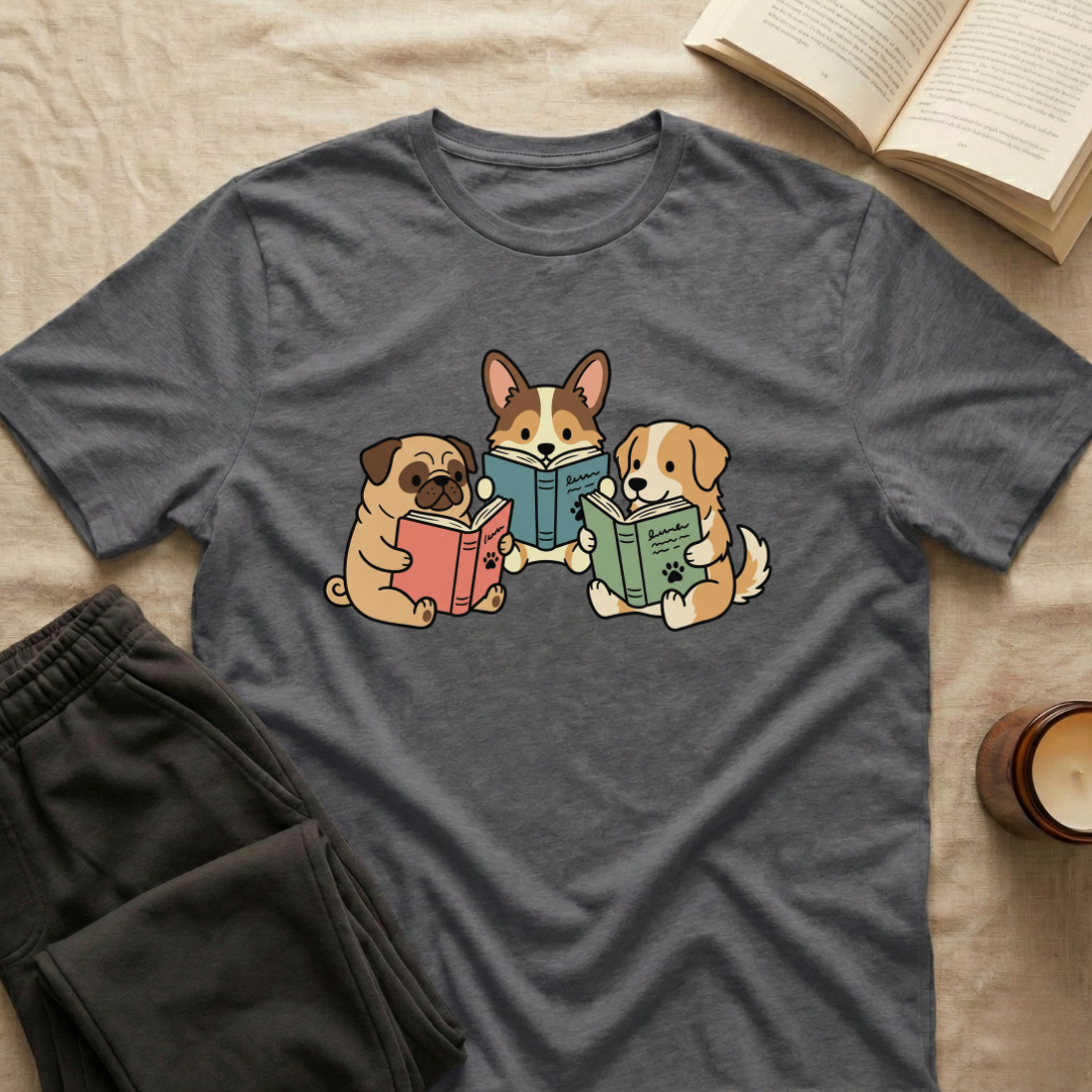 Dogs Reading T-Shirt