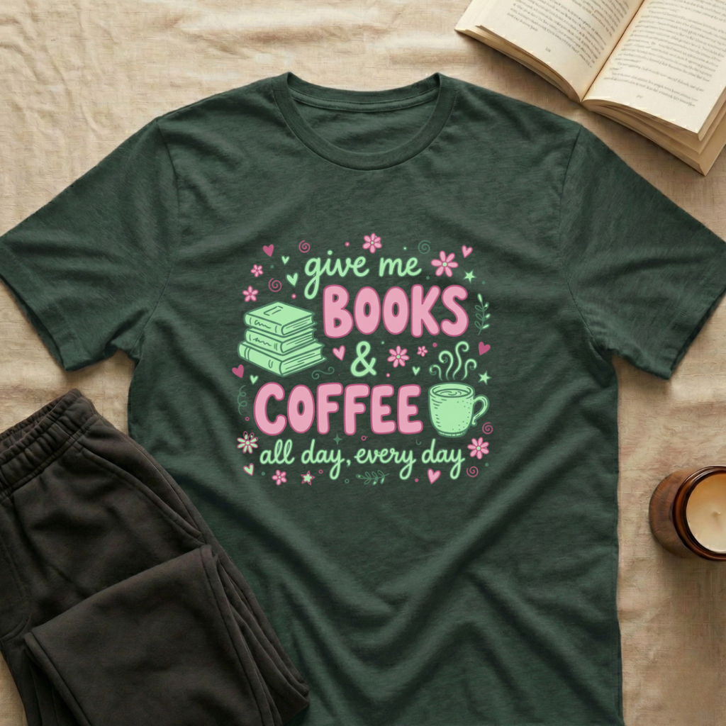 Give Me Books & Coffee T-Shirt