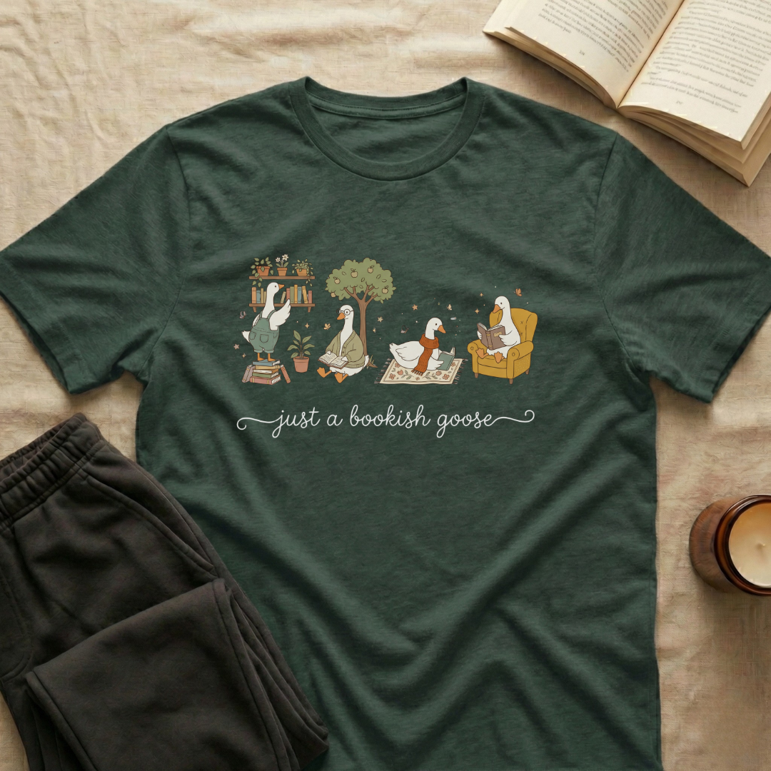 Just A Bookish Goose T-Shirt