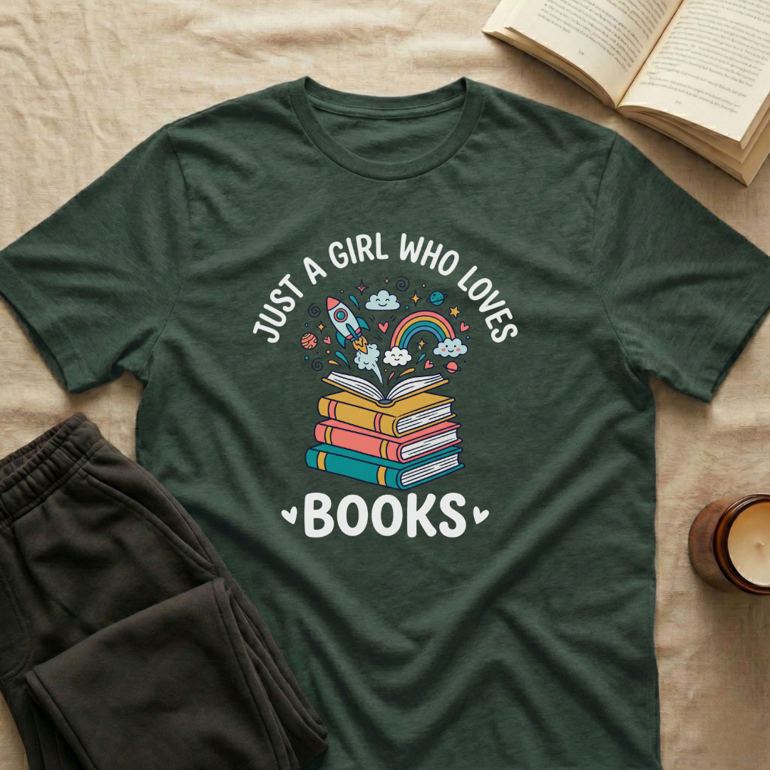 Just A Girl Who Loves Books T-Shirt