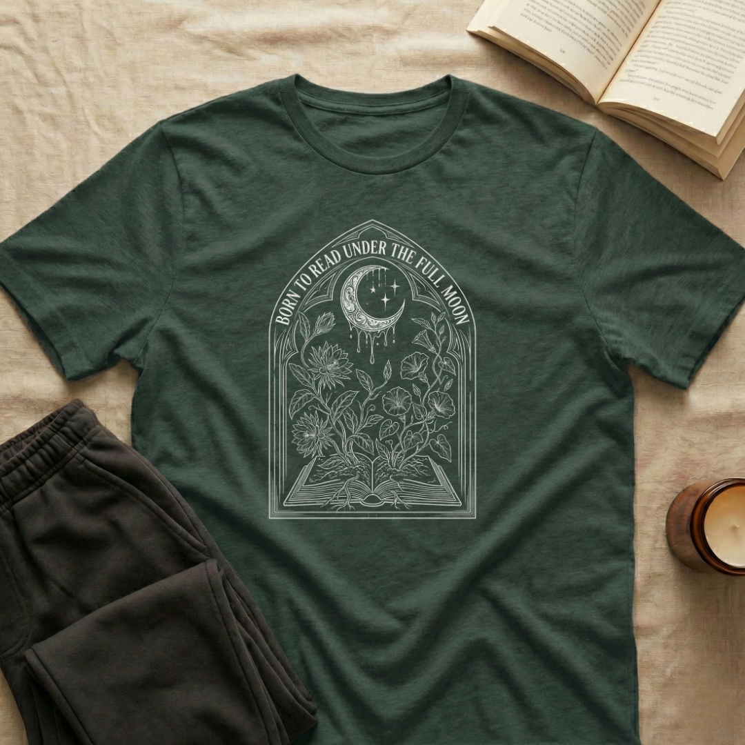Born To Read Under The Full Moon T-Shirt