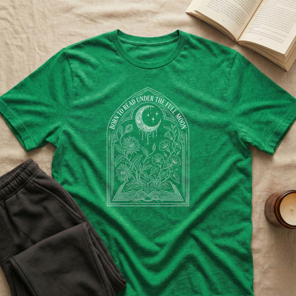 Born To Read Under The Full Moon T-Shirt