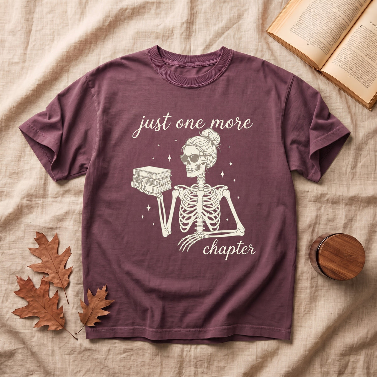 Just One More Chapter Skeleton T-Shirt