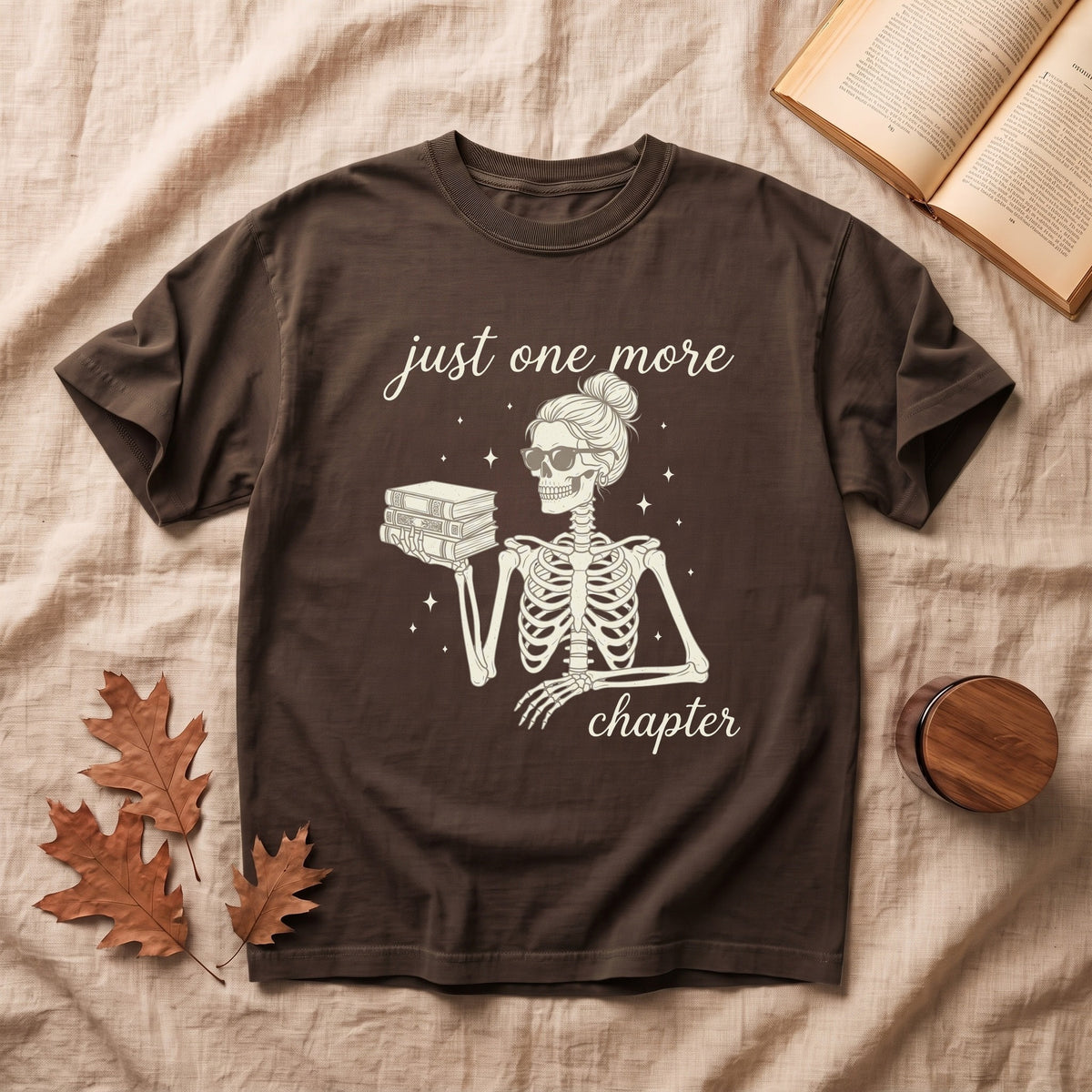 Just One More Chapter Skeleton T-Shirt