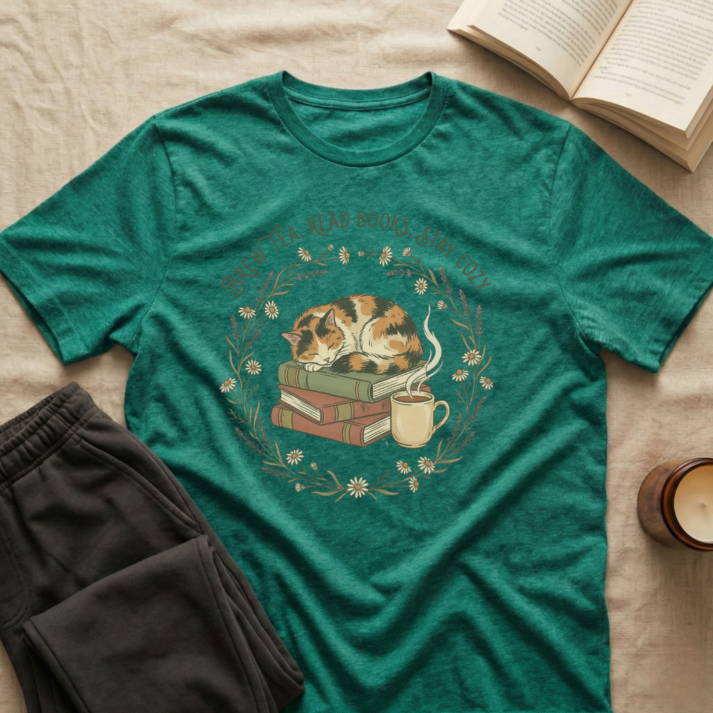Brew Tea Read Books T-Shirt
