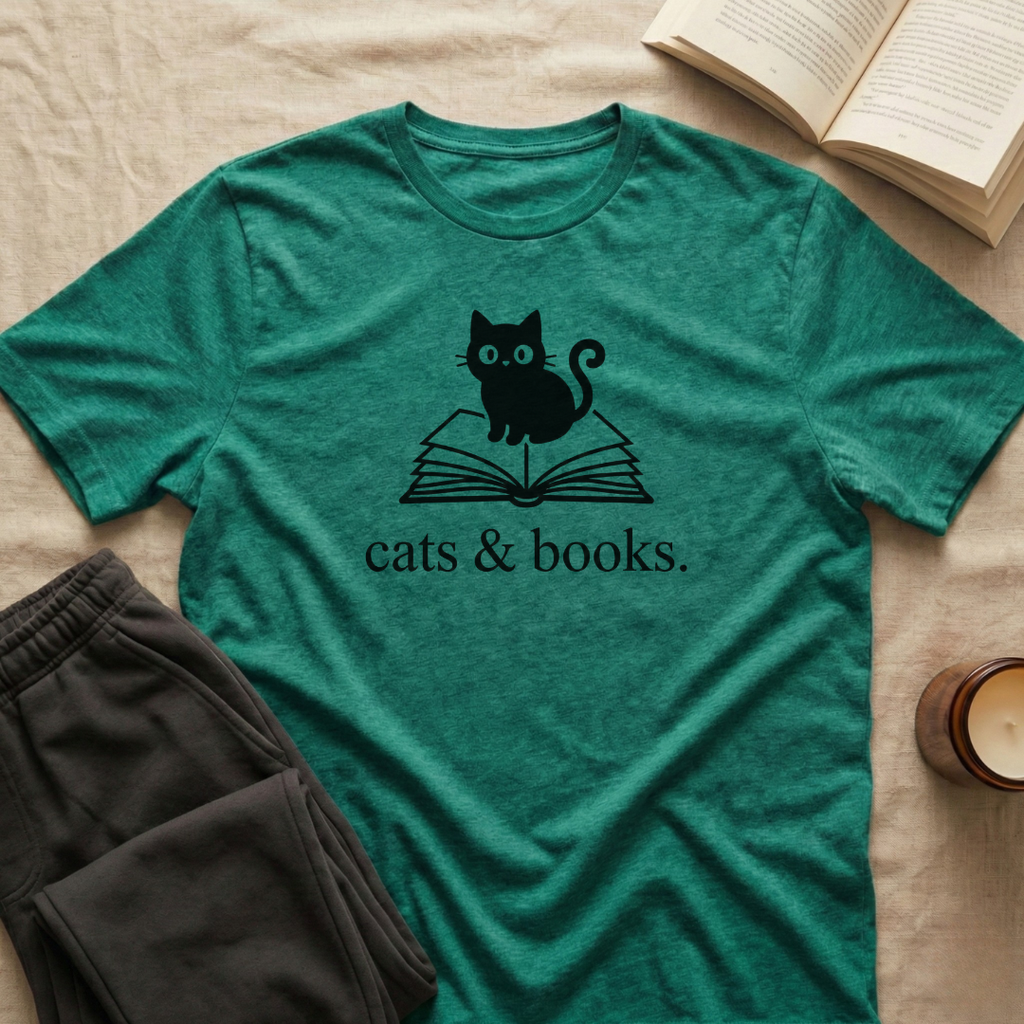 Cats And Books T-Shirt