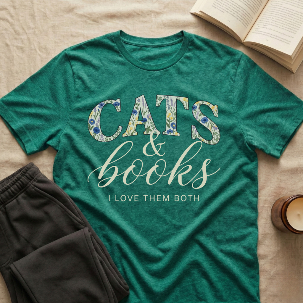 Cats And Books T-Shirt