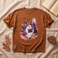 Vintage Pink Ghost Halloween T-shirt