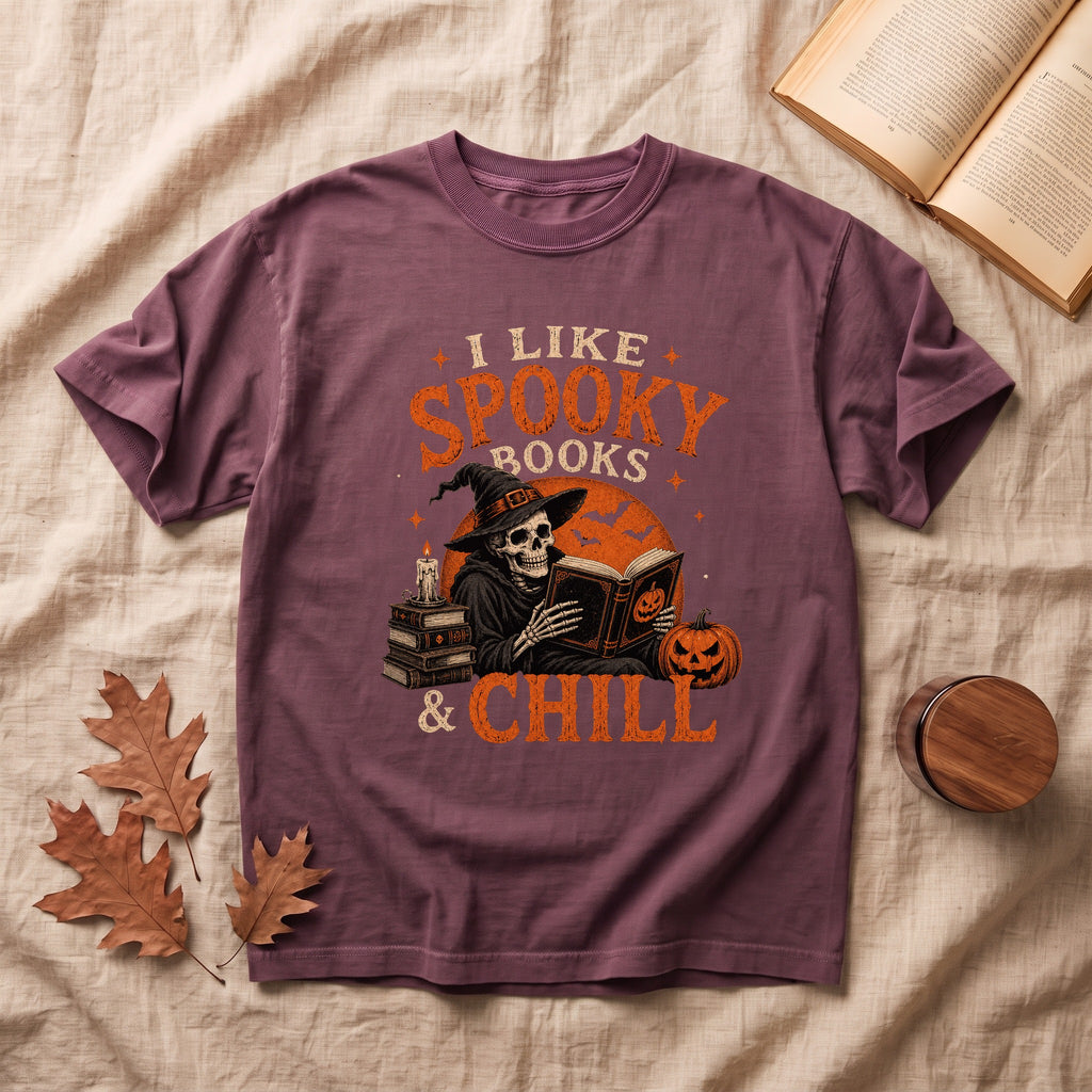 I LIke Spooky Books Halloween T-shirt