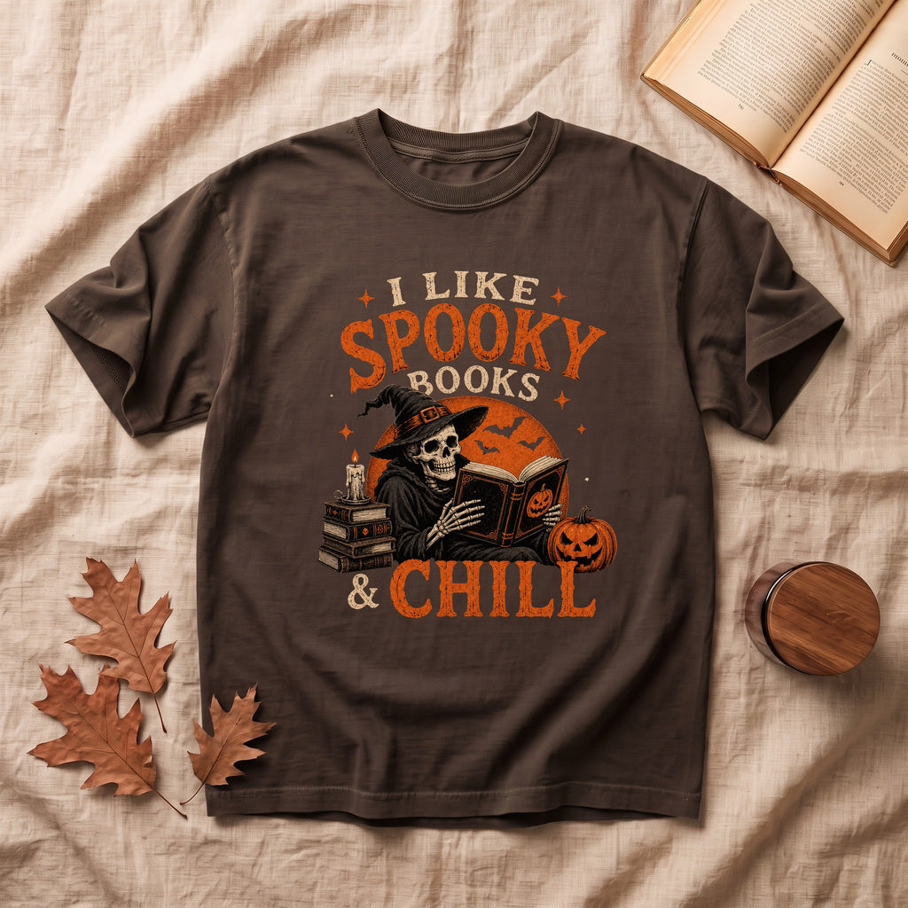 I LIke Spooky Books Halloween T-shirt
