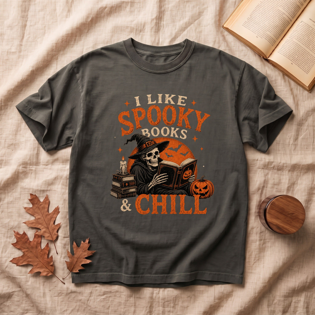 I LIke Spooky Books Halloween T-shirt