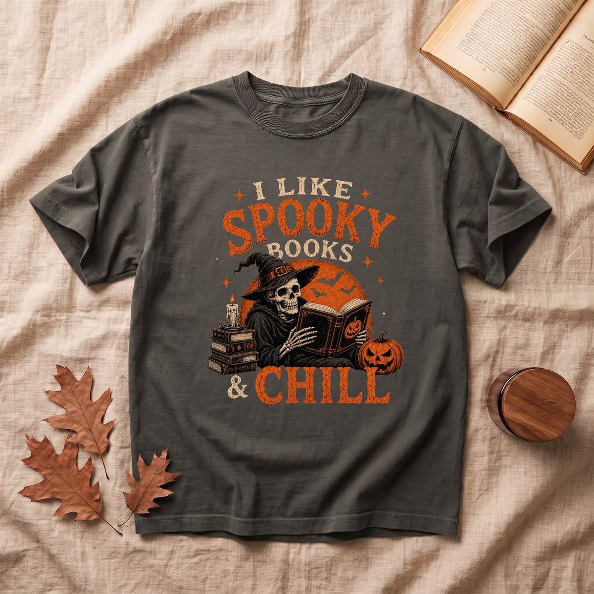 I LIke Spooky Books Halloween T-shirt