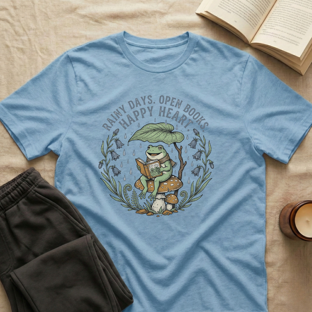 Rainy Days Open Books T-Shirt