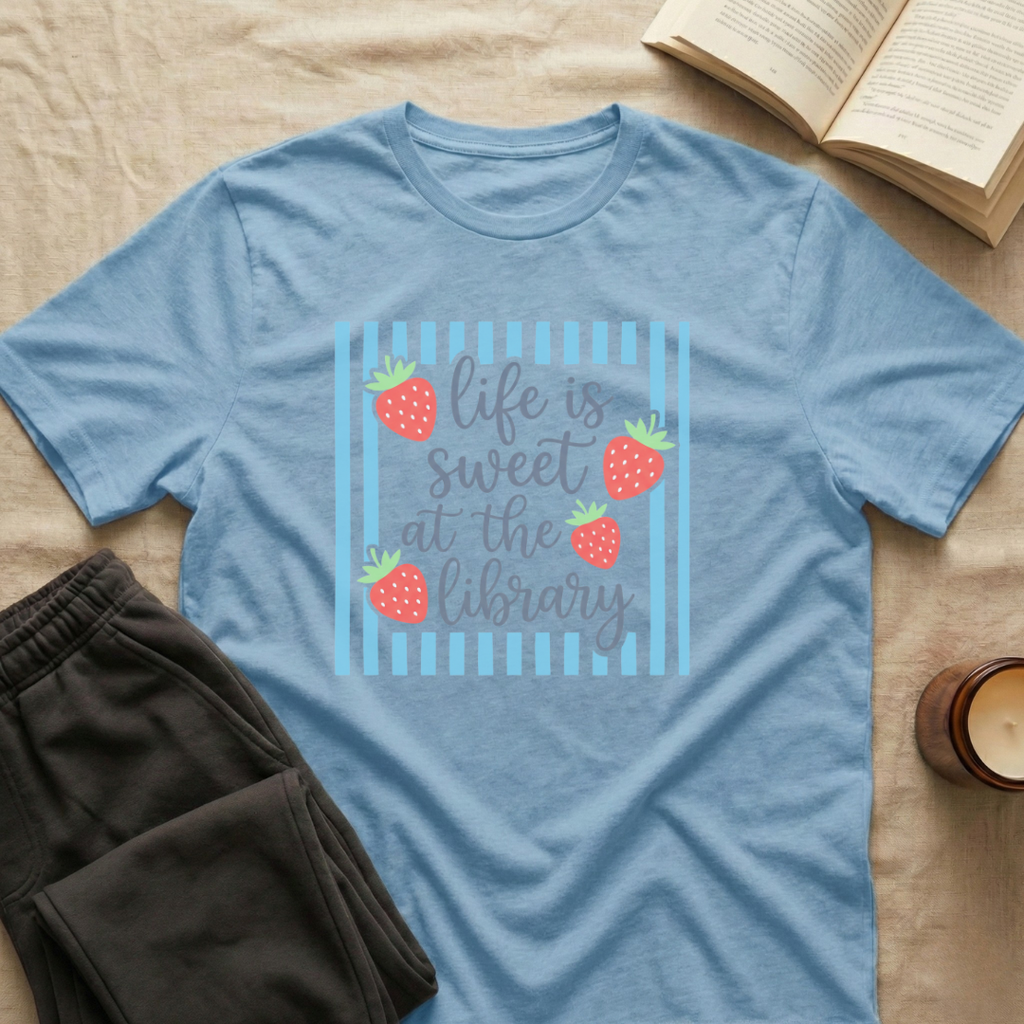 Life Is Sweet At The Library T-Shirt